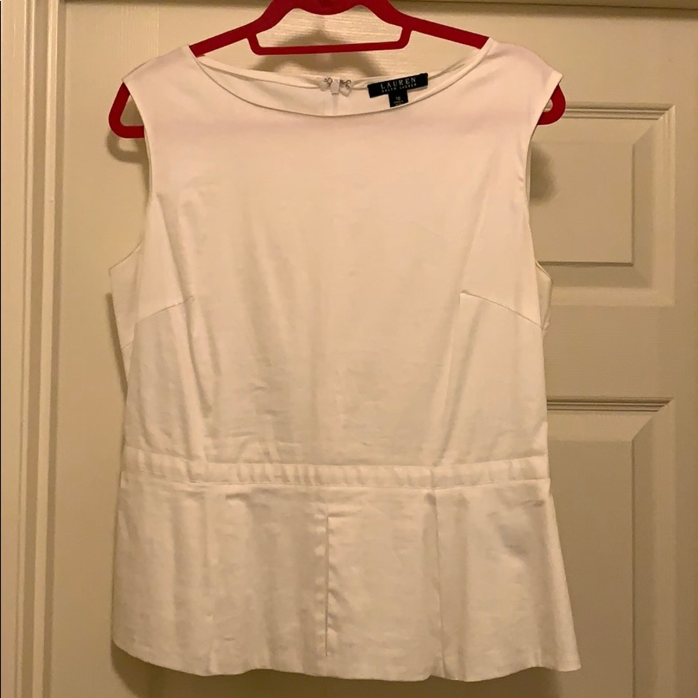 Ralph Lauren white peplum top